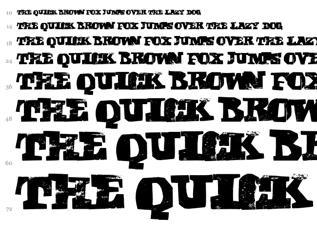Cubika Script font waterfall